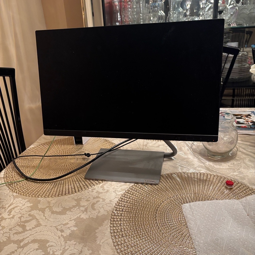 Lenovo Black and Gray Monitor